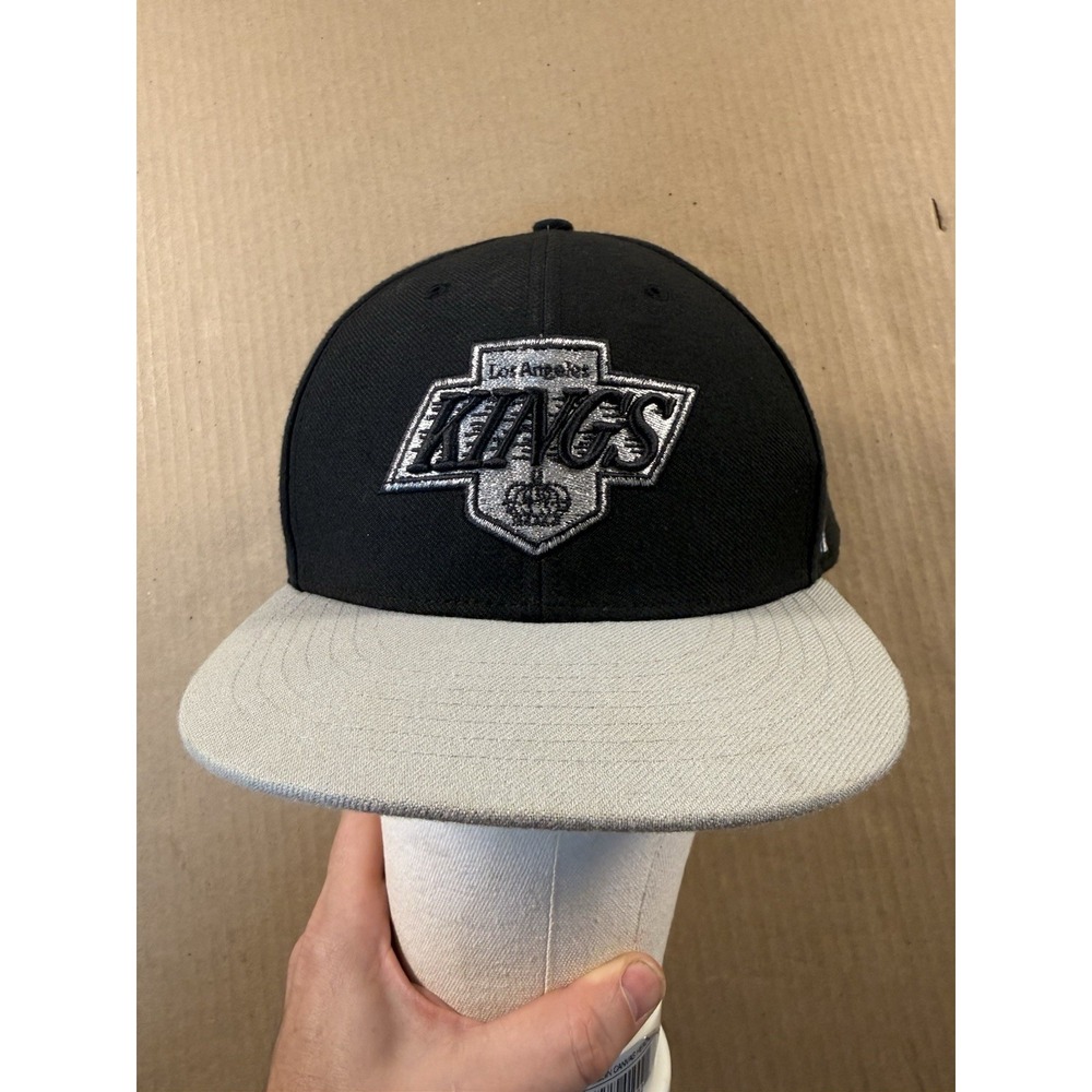 LA Los Angeles Kings NHL Logo Snap Hat Cap Black Gray, 47 Brand